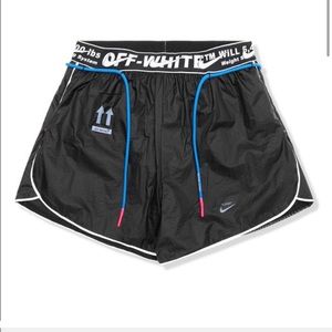 Off-White x Nike Women’s NRG Shorts in black. NWOT w/ extra lace. Sz medium.